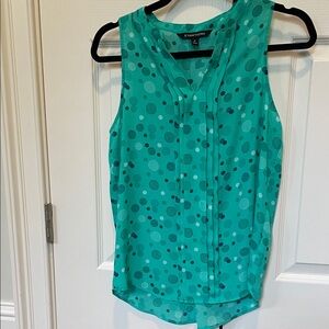 41 Hawthorn Teal Polka Dot Sleeveless Blouse